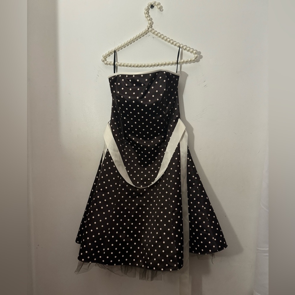 Brown Polka Dot Jessica McClintock Dress